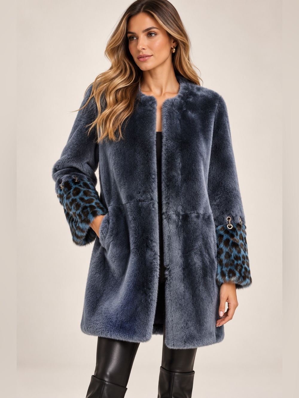 Elie Tahir - Lamb Leather & Fur
Reversible Coat